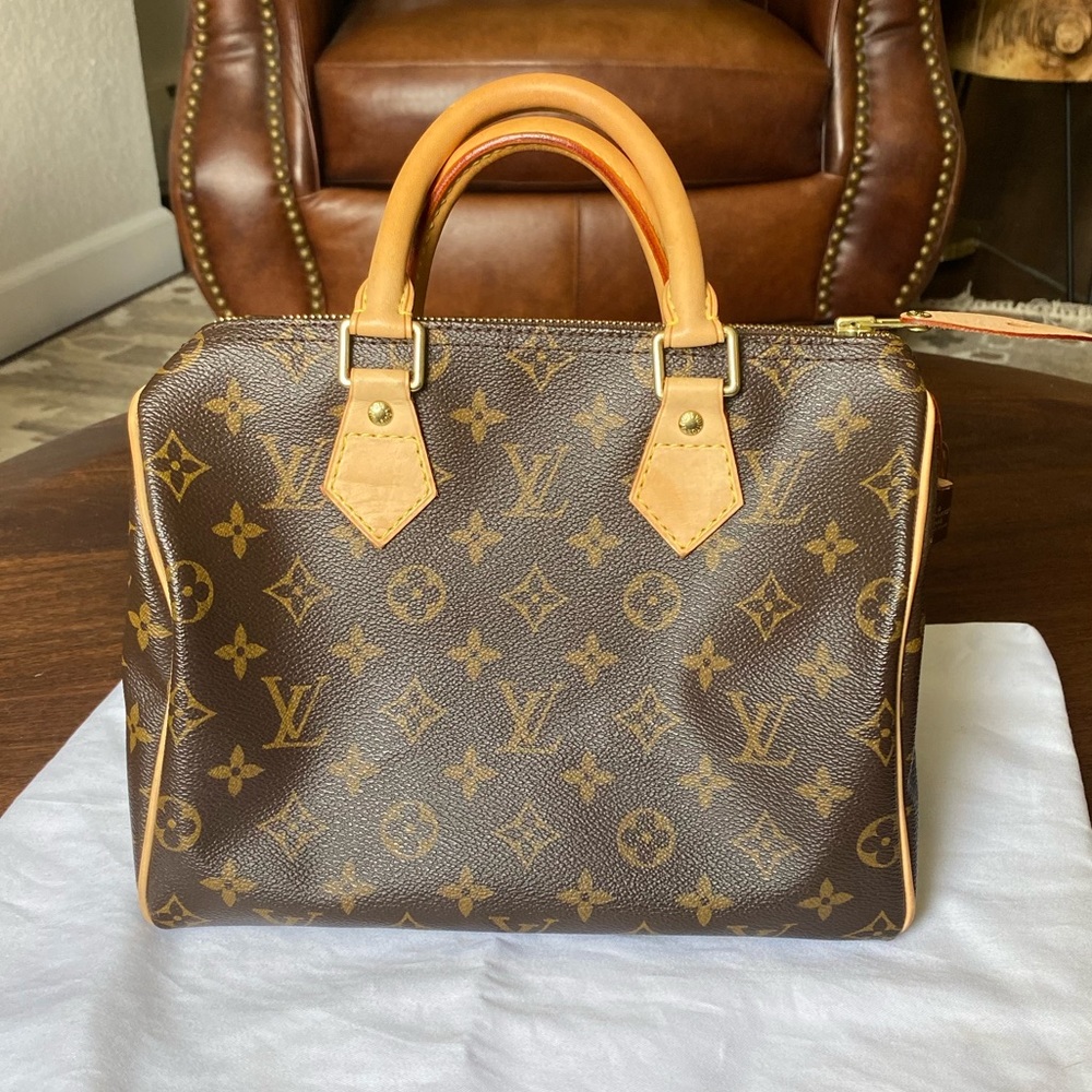 Louis Vuitton Monogram Satchel 25  in Brown and Tan